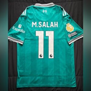 Mo Salah #11 S-L Away Soccer Jersey 2025 England Green